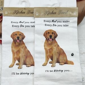 Golden Retriever Kitchen Towel - 2pack